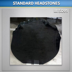 Black Double Flame standard Headstone for Irish Graves
